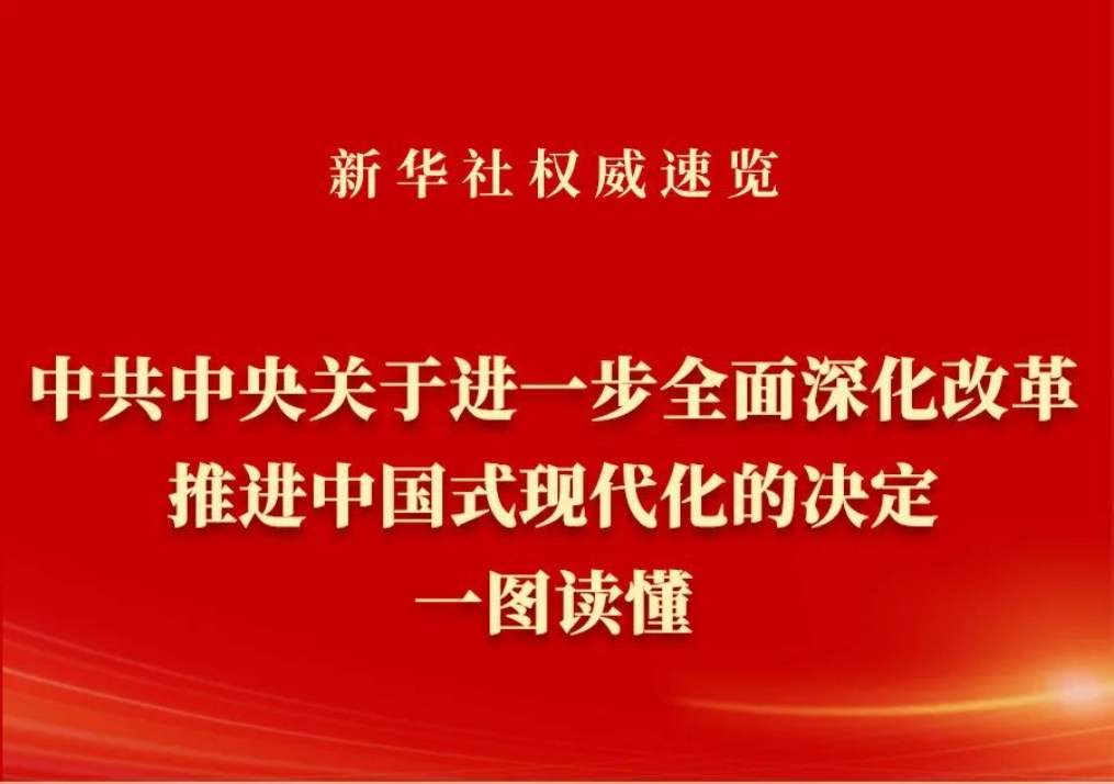 《中共中央关于进一步全面深化改革、推进中国式现代化的决定》一图读懂