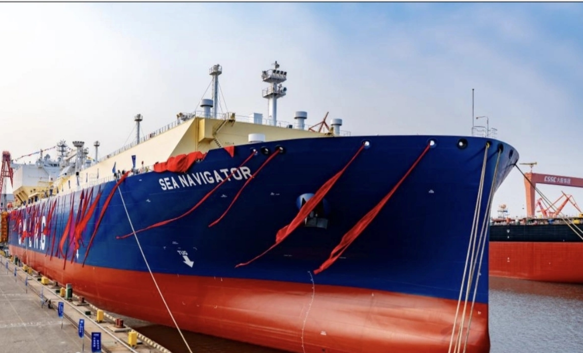 17.5万立方米液化天然气运输船在大连命名交付