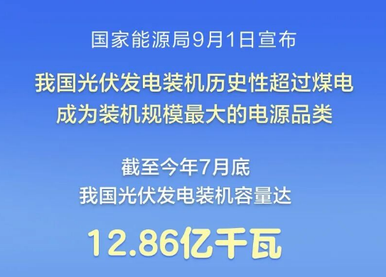新华社丨我国光伏发电装机历史性超过煤电